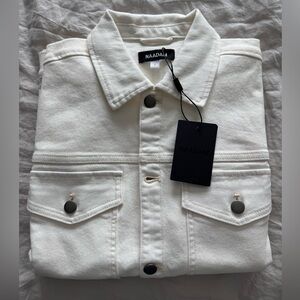 NWT NAADAM Soft Denim Jacket in Milk